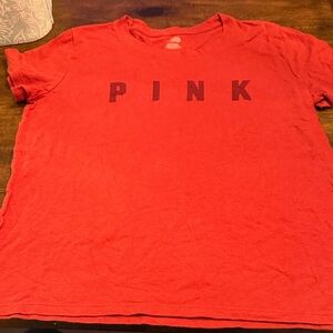 Victoria's Secret Red Tee with PINK Logo